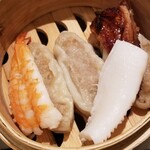Sushi Sake Saka Na Sugi Dama - 欲張りなシュウマイ３種盛り