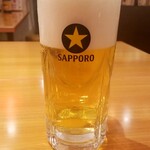 曾さんの餃子 - 生ビール：580円