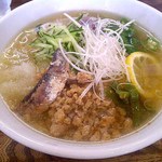 麺屋 一八 - 梅しそ鶏冷しラーメン（２０１３）