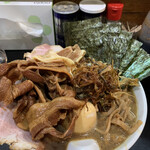 一条流がんこ総本家分家四谷荒木町 - 悪魔　のり焦がしネギチャーシュー悪魔肉めんま