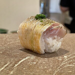 登喜和鮨 - 梭子魚柑橘〆