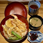 Tempura Abe - 平日限定ランチ海老天丼1000円税込