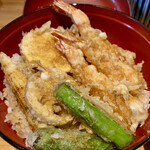 Tempura Abe - 海老天丼1000円税込