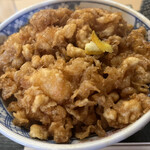 天茂 - ランチ 赤だし、お新香付き1500円
            かき揚げ丼
            小海老と小柱のかき揚げ