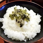 Chishakuin Kaikan - 朝食「精進料理」（スグキ漬をご飯にのせて）