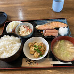 なが山 - 銀鮭焼魚定食　800円