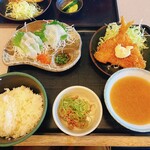 Sashimi Washoku Asahiya - ヒラメの刺身定食