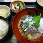 居酒屋どんぶり勘定 - 背黒いわし刺し定食(2013/06/06撮影)