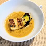 La Brianza - キハタ芽キャベツチュッピン。チュッピン濃厚美味しい!!芽キャベツ香ばしいし黃ハタしっとりプリプリ。