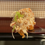 割烹 新多久 - 敢えて餅米とめ蟹の食感に拘ったと豪語するかも逸品！コレは絶対食べるべき逸品のMyギネスに登録です‼︎