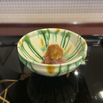 割烹 新多久 - 佐渡産寒鰤11k辛み大根乗せ