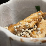 割烹 新多久 - 思わず取り忘れましたが、高野豆腐の戻しが毎回蕩ける食感で堪りません！