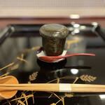 割烹 新多久 - やわ肌ねぎの茶碗蒸し