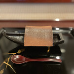 割烹 新多久 - め蟹の飯蒸し　