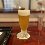 割烹 新多久 - 生ビール