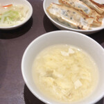唐朝刀削麺 - 餃子と卵スープ