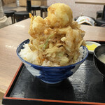 町鮨とろたく - 海鮮ＭＩＸかき揚げ半熟玉子天丼 大盛り