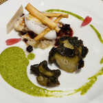 ラ・メール ザ クラシック - 鮑のポワレ、伊勢海老のソテー、リゾット