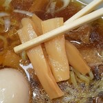 193647189 - 金丸本店中華そば(醤油味)のメンマ(R5.1.6撮影)