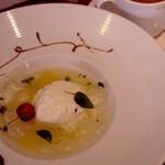 RESTAURANT olive - グレープフルーツのジュレとパンナコッタ