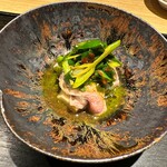 眞善美 - 火鍋〜熊本県産黒樺牛のしゃぶしゃぶ　椒麻ソース　富田林の海老芋