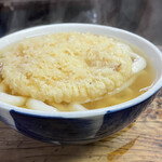 みやけうどん - ごぼう天(100円)うどん(400円)