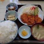 食事の店 丸竹 - チキンカツ定食　750円＋ご飯大盛り150円