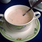 ドーミー倶楽部　軽井沢 - 朝食のスープ（クラムチャウダー）これは美味しかった。