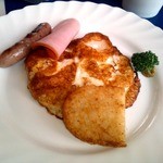 ドーミー倶楽部　軽井沢 - 朝食のメイン（両面焼き、他）