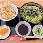 富士見東家 - 冷たい蕎麦とちび天丼セット