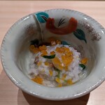 飯倉 からき - ちょっと早いけど七草粥　　自家製からすみとホタテ貝柱が入ってます