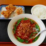 四季順 - 台湾ラーメン唐揚げセット (税込)700円 (2023.01.07)