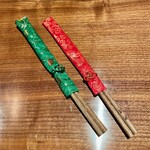 上方中華 新瓊 - 自分が緑、友人は赤を選びました