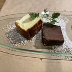 MASUYA MEAT＆CRAFT BEER - デザート　パスタ風チーズケーキ、ショコラテリーヌ