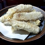 十割手打 そば処 百百百百 - 常磐ごぼうの天ぷら　550円税込