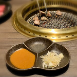 焼肉 なかむら - 『塩』には味付ネギがいいアクセント