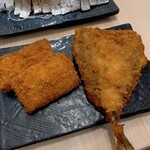 ○屋 - 大きいアジフライとイカメンチ
