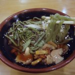 ラウンジカフェ - 名物の笹うどん（山菜）