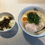 麺ファクトリージョーズゼロ - R4/12/08　豚骨醬油らーめん+高菜ご飯