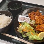 はなまるうどん - から揚げ定食（3個）