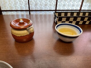 Yachiyo Ajisei - 香の物・お茶