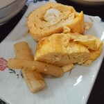 鉄板焼 くるみ - だし巻き玉子とごぼう煮