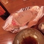 馳走屋河の - 佐賀牛A5サーロイン　鉄板焼き　ポン酢で