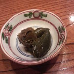 京すし - お通しの鮑の肝