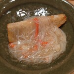 伯雲 - 海老芋の唐揚げと松葉蟹の餡掛け