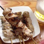 鳥園 - ダブル晩酌セットの焼き鳥