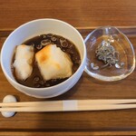 DAIBAN COFFEE cafe - ぜんざい(温)✨塩昆布付きです。ぜんざいセットにすると更にコーヒーゼリーが付くそうな❄