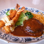 象屋 - エビフライ＆ハンバーグセット９００円
