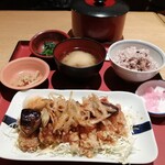 Ohitsuya - 鶏野菜甘辛揚げ定食♪