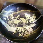 日本料理 鎌倉山倶楽部 - お椀の裏には　東海道の絵が描かれています。